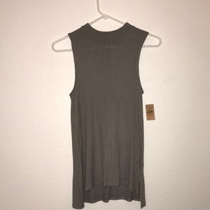 NWT American Eagle fake turtle neck grey tank top